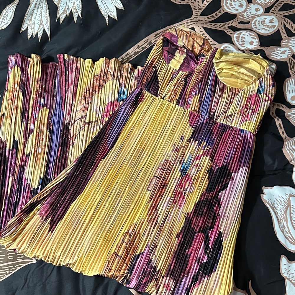Margovil Floral Pleated Dress